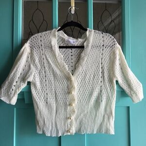 Elegant Cream Knit Sweater